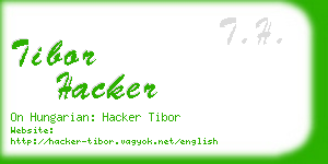 tibor hacker business card